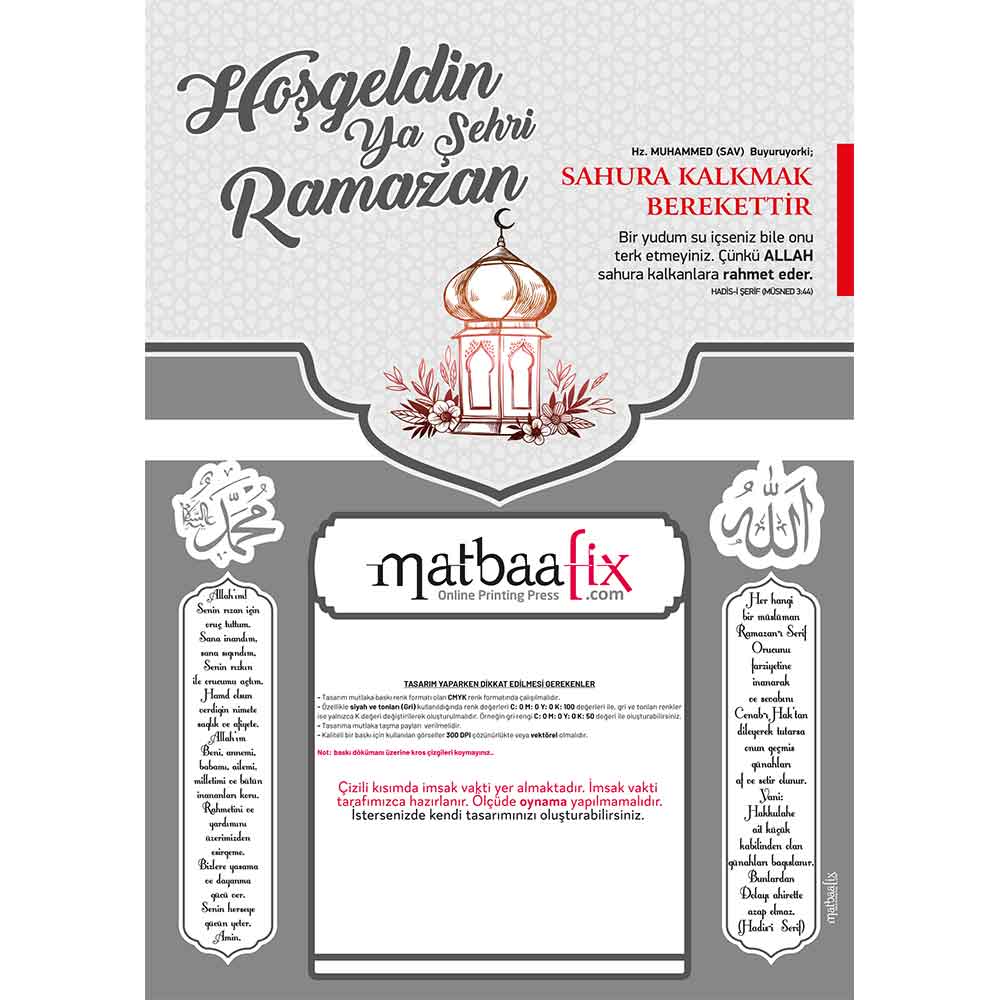 Fix İmsakiye 1 Modeli