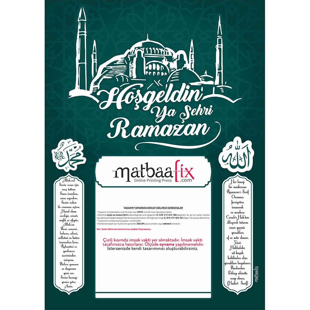 Fix İmsakiye 2 Modeli