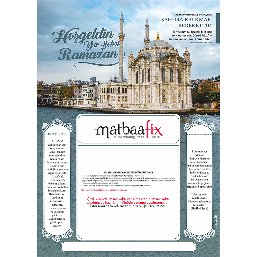 Fix İmsakiye 4 Modeli