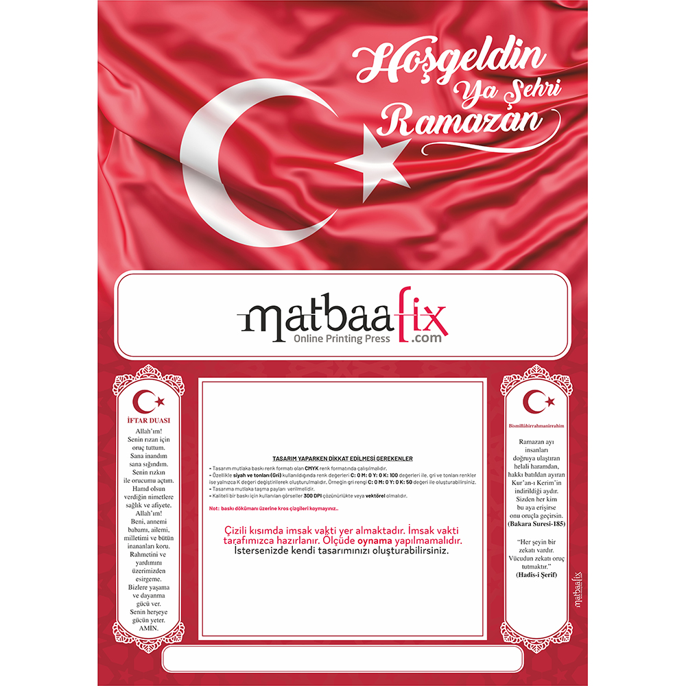 Fix İmsakiye 5 Modeli