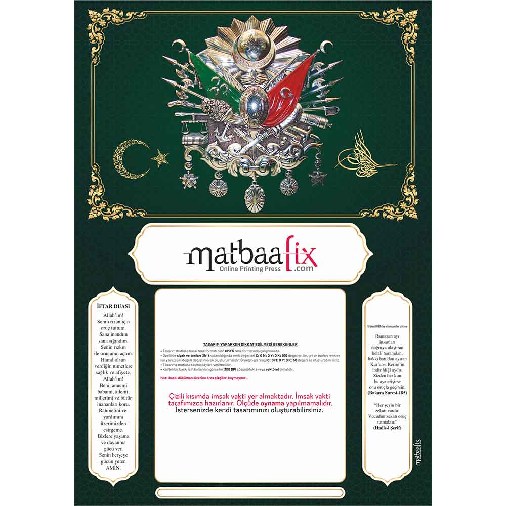 Fix İmsakiye 7 Modeli