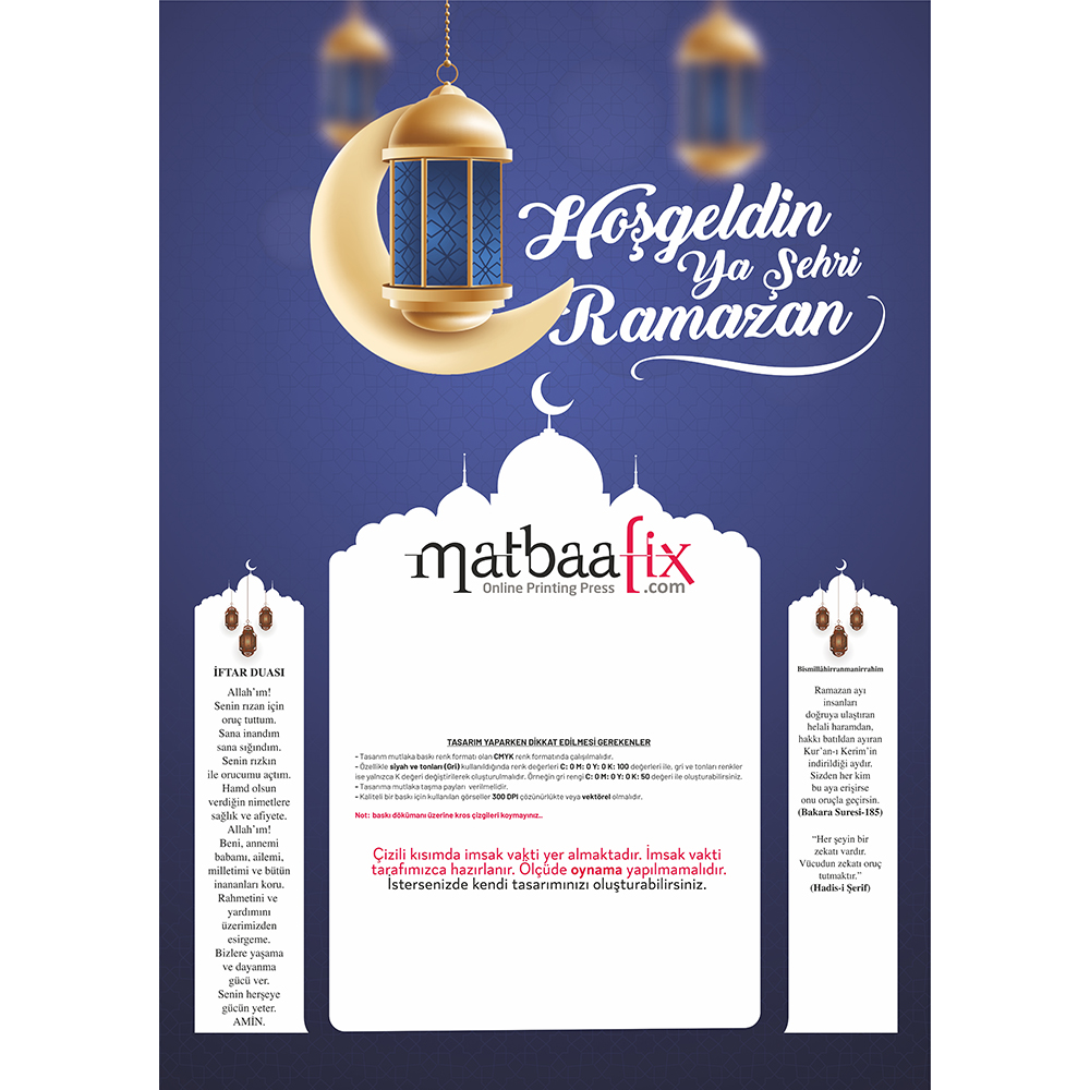 Fix İmsakiye 9 Modeli