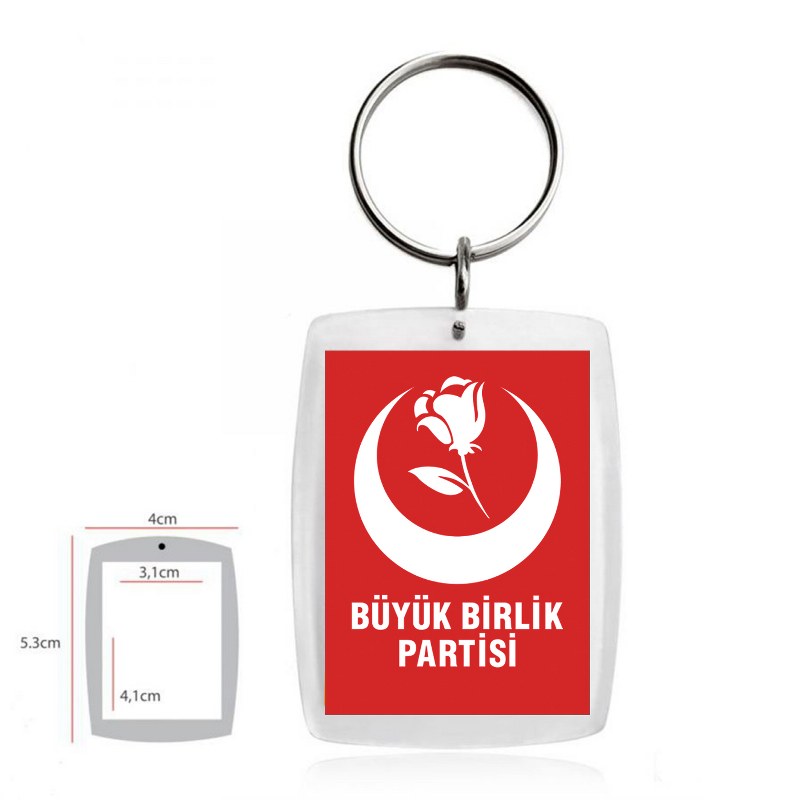 Büyük Birlik Partisi Logolu Anahtarlık