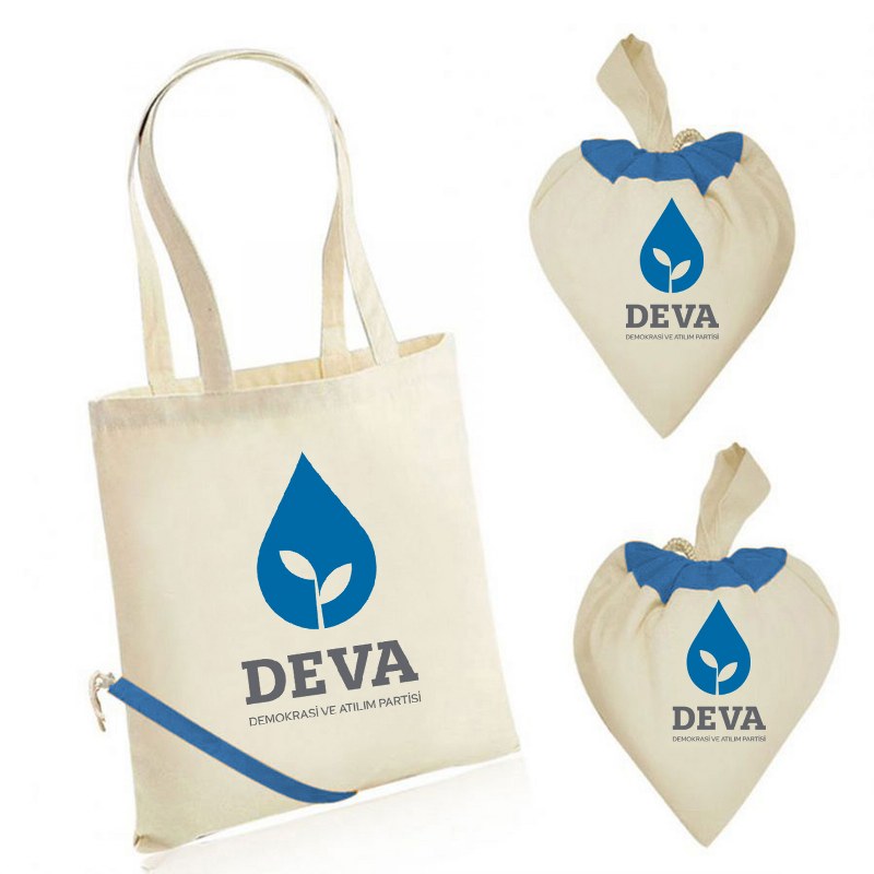 Deva Partisi Elyaf Bez Çanta