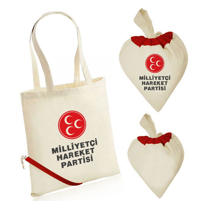 MHP Logo Baskılı Kalp Çanta